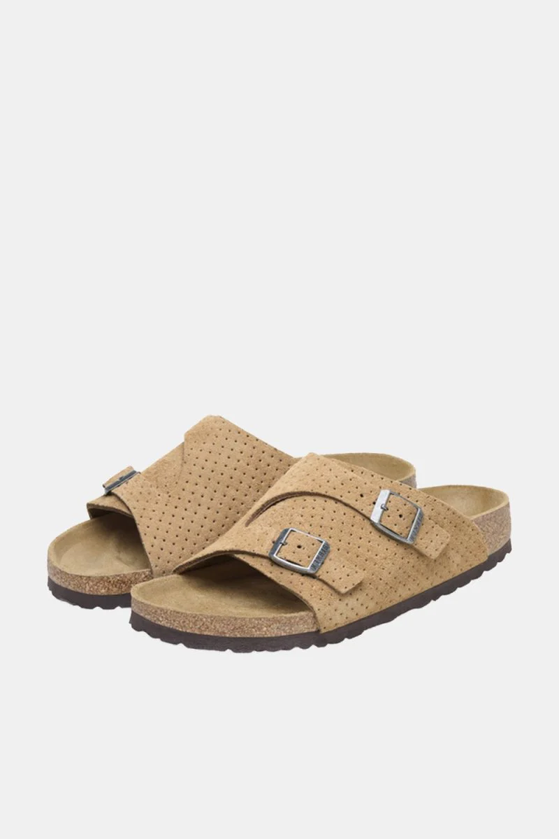 Birkenstock Zürich BS Suede Embossed (Emboss Dots New Beige)