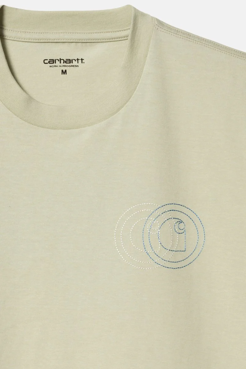 Carhartt WIP Short Sleeved Embroidered Duel T-Shirt (Agave Green) - Image 3