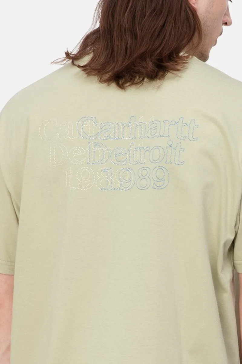 Carhartt WIP Short Sleeved Embroidered Duel T-Shirt (Agave Green) - Image 8