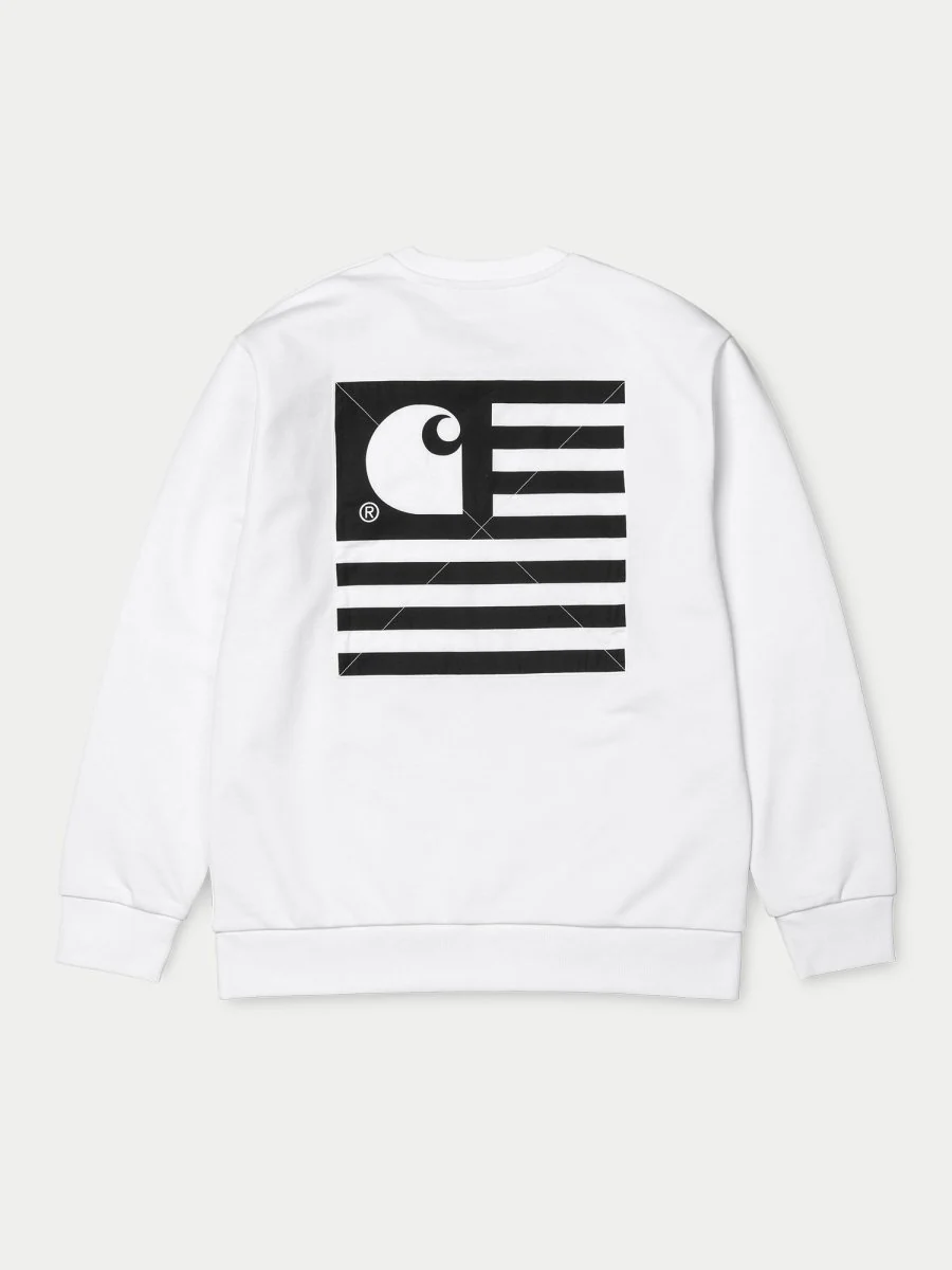 Carhartt WIP State Patch Sweatshirt (White) - Image 4