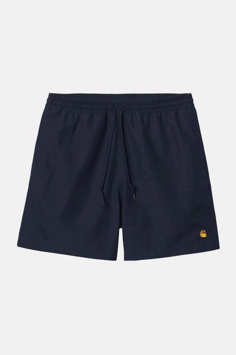 Carhartt WIP Chase Swim Trunks (Dark Navy/Gold) - Image 6
