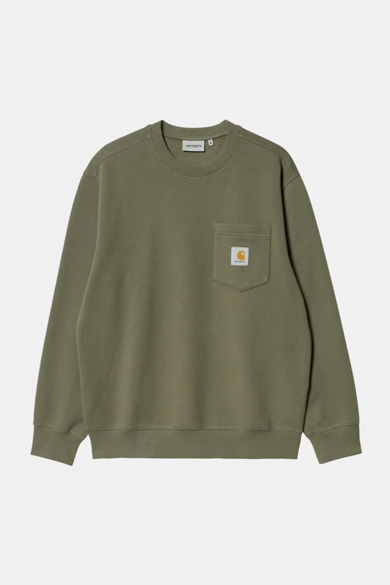 Carhartt WIP Pocket Sweat Sweatshirt (Seaweed Green) - Image 2
