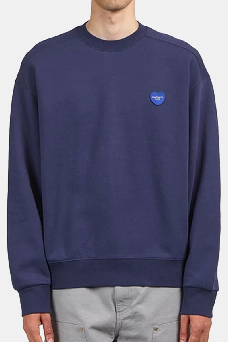 Carhartt WIP Heart Patch Sweat (Blue) - Image 7