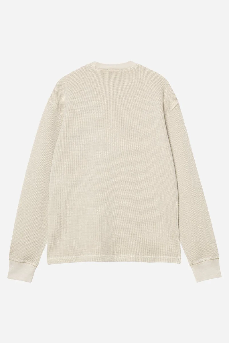 Carhartt WIP Long Sleeve Vista Waffle T-Shirt (Fleur De Sel) - Image 4