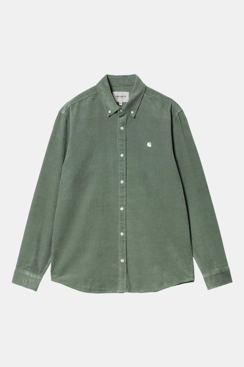 Carhartt WIP Madison Cord Long Sleeve Shirt (Park/Wax) - Image 3