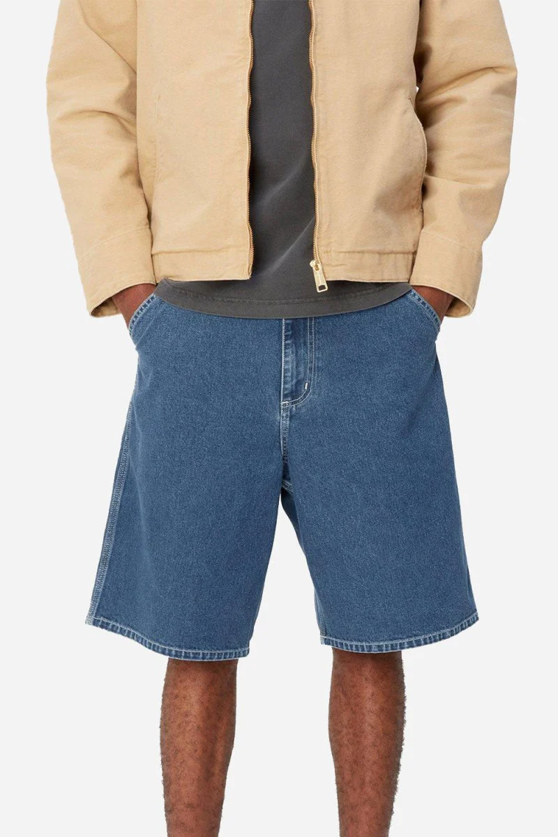 Carhartt WIP Denim Simple Shorts (Blue Stone Washed) - Image 3