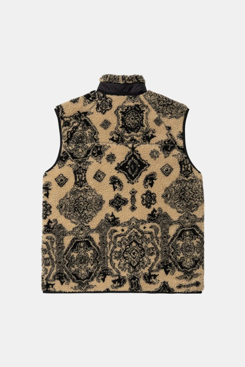 Carhartt WIP Prentis Vest Liner Verse Jacquard Fleece (Dusty Brown & Scoot Black) - Image 3