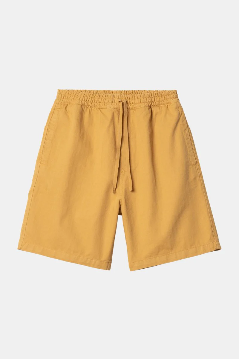 Carhartt WIP Rainer Garment Dyed Shorts (Sunray Yellow) - Image 3