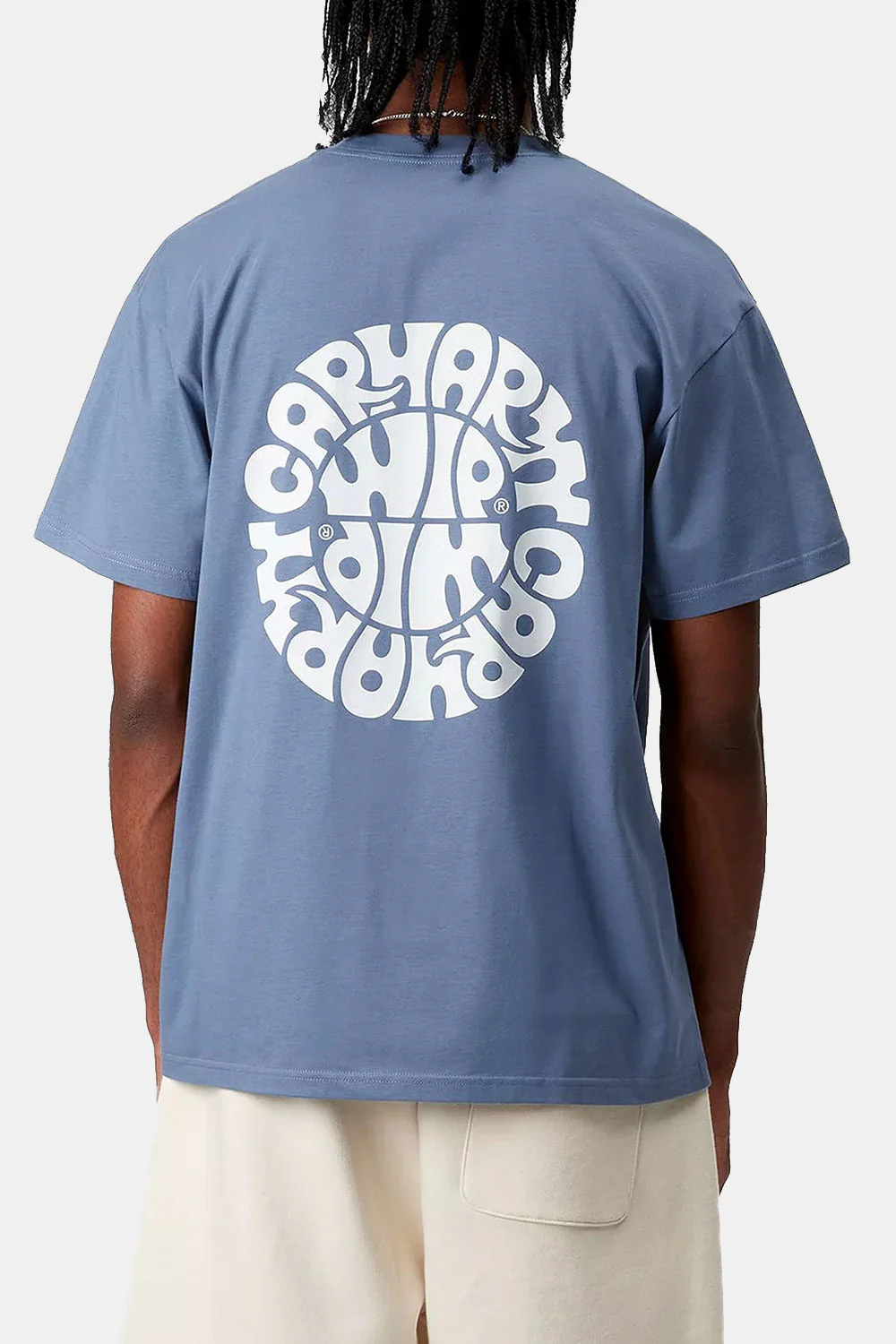 Carhartt WIP Short Sleeve Jazzy T-Shirt (Blue Iris/White) - Image 2