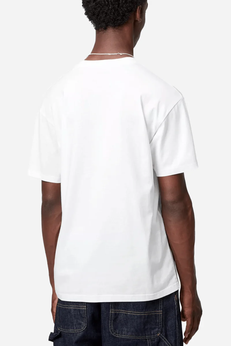 Carhartt WIP Short Sleeve Pocket Heart T-Shirt (White/Red) - Image 4