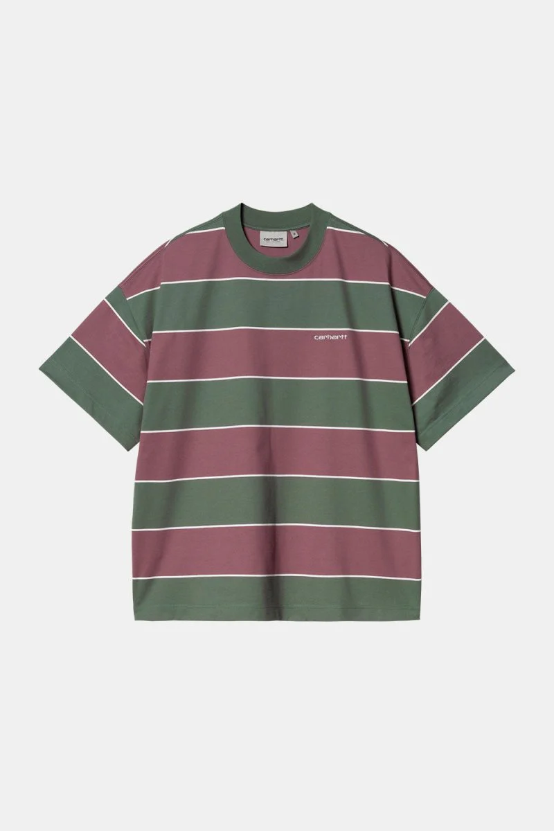 Carhartt WIP Short Sleeve Quinby T-Shirt (Quinby Stripe/Silver Pine)