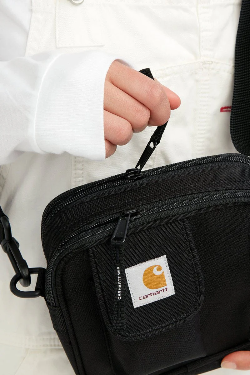 Carhartt WIP Small Essentials Recycled Side Bag (Black) - Image 3