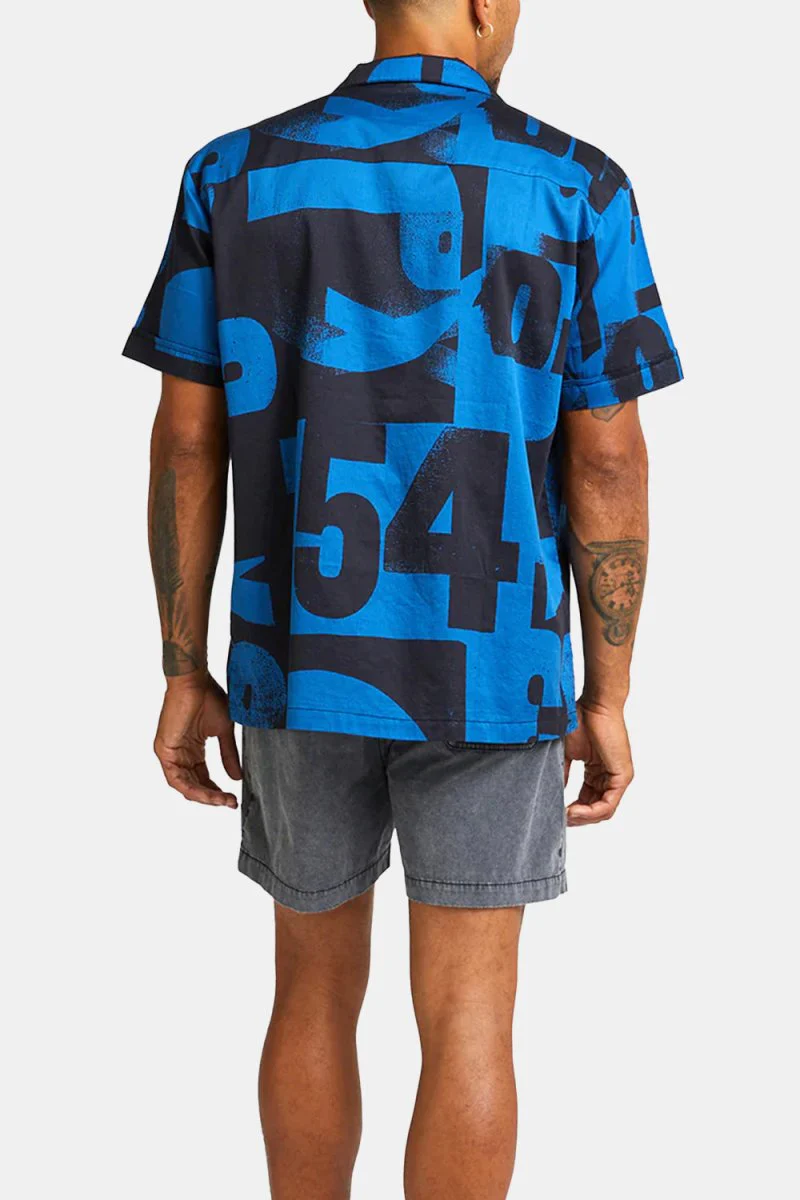 Deus Arithmetic Short Sleeve Shirt (Blue) - Image 7