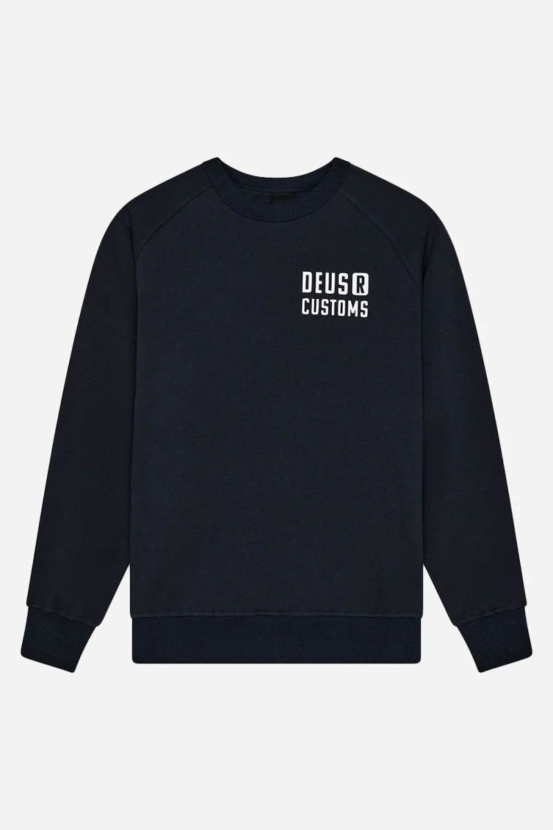 Deus Flecks Crew Sweatshirt (Navy)
