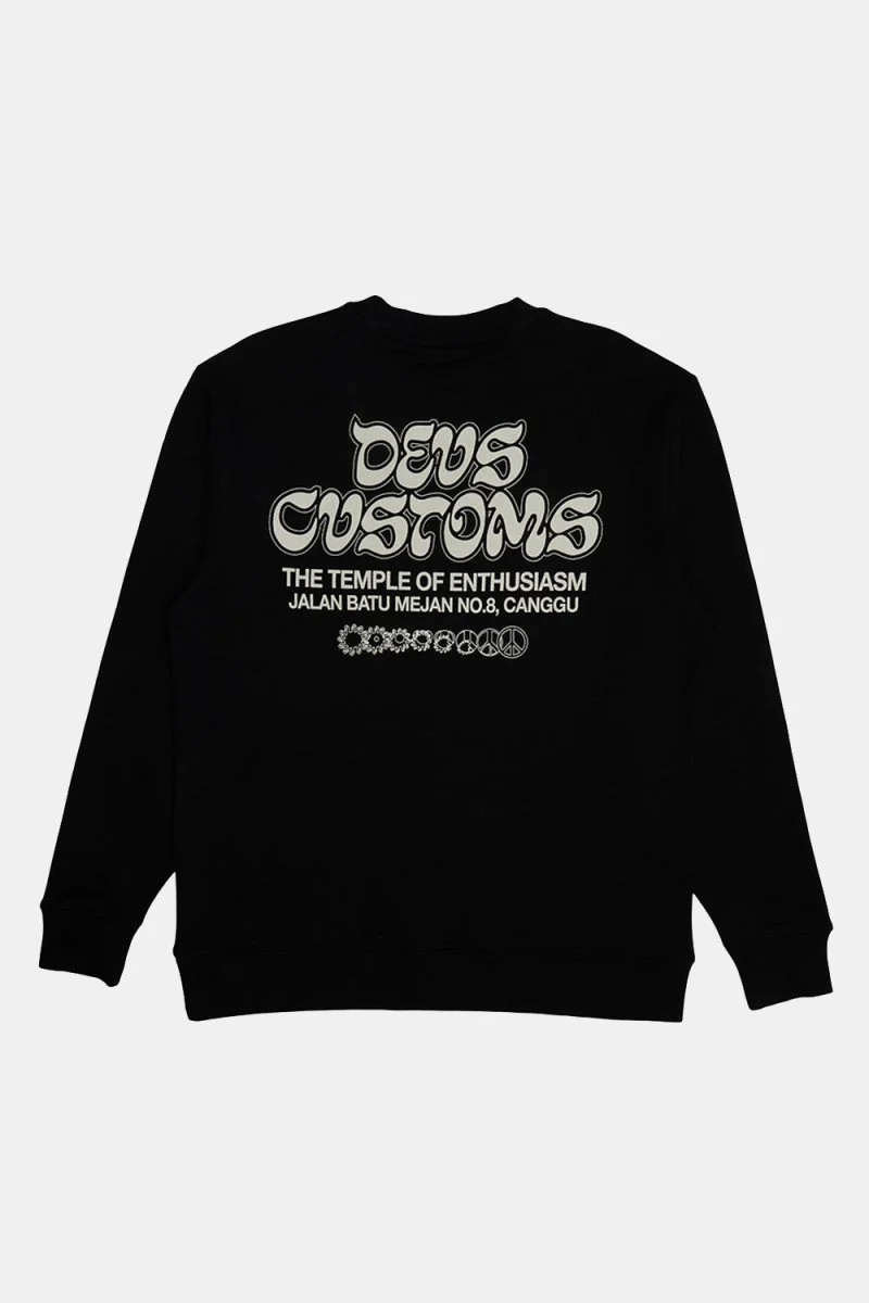 Deus Rinse Wash Crew Sweatshirt (Anthracite) - Image 7
