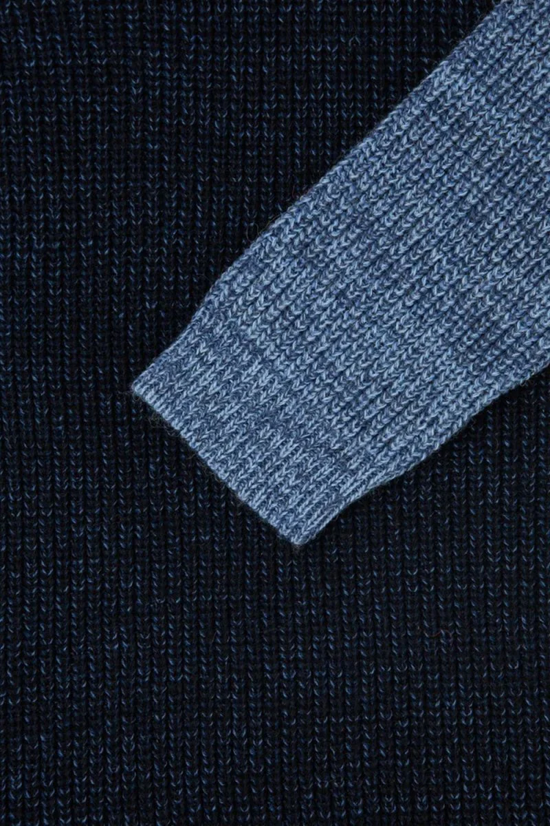 Edwin Alaric Crew Neck Sweater (Navy) - Image 4