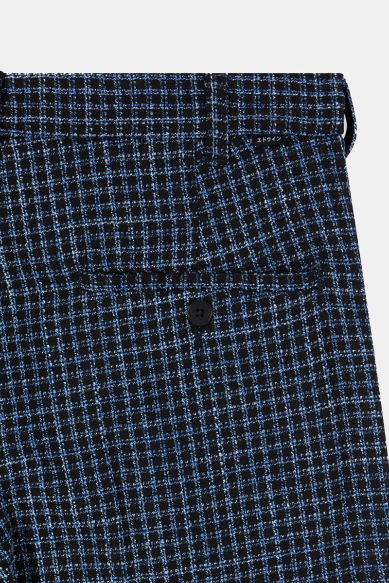 Edwin Bazz Short Dobby Check (Blue/Black) - Image 7