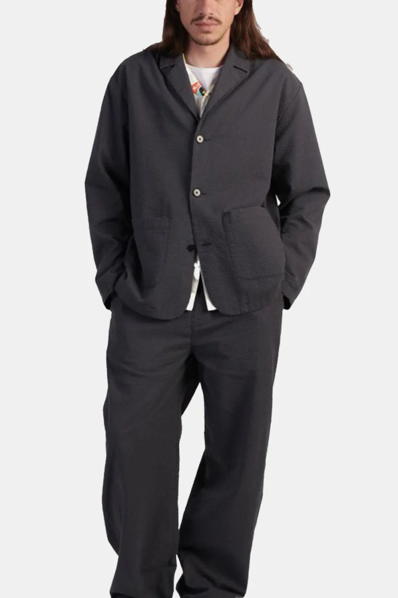 Edwin Edison Seersucker Blazer (Dark Grey) - Image 2