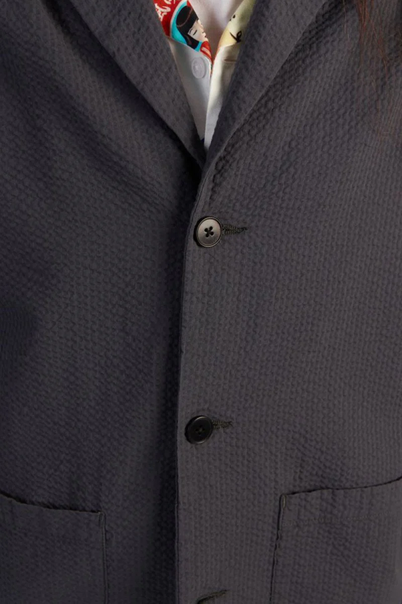 Edwin Edison Seersucker Blazer (Dark Grey) - Image 6