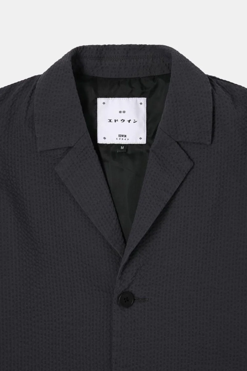 Edwin Edison Seersucker Blazer (Dark Grey) - Image 7