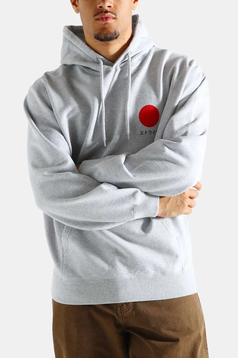 Edwin Japanese Sun Hooded Sweatshirt (Grey Marl)