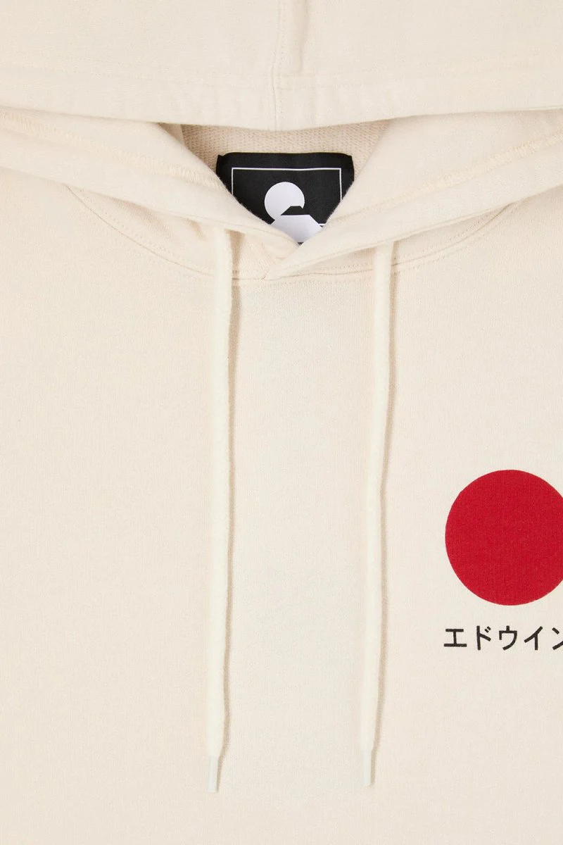 Edwin Japanese Sun Hooded Sweatshirt (Whisper White) - Image 5