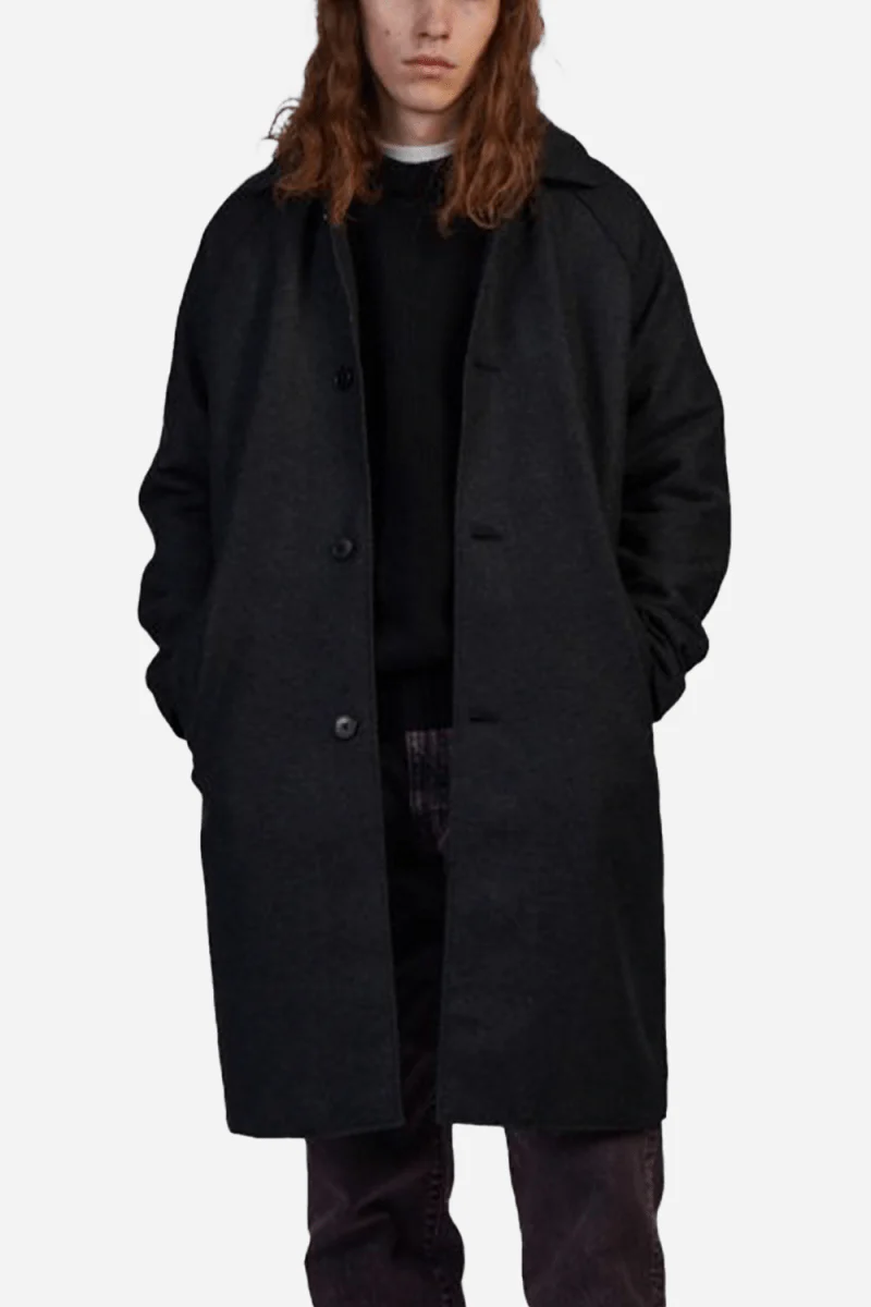 Edwin Mac Wool Coat (Dark Grey Marl)