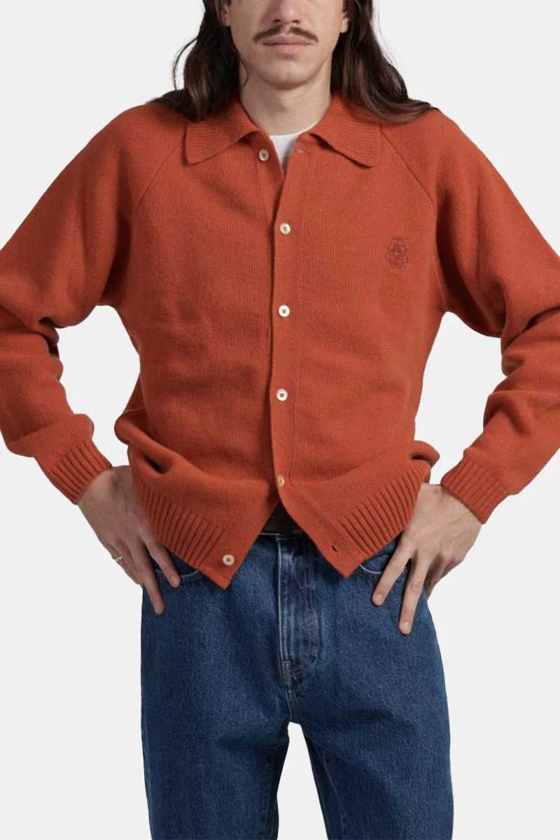 Edwin Mars Polo Cardigan (Orange)
