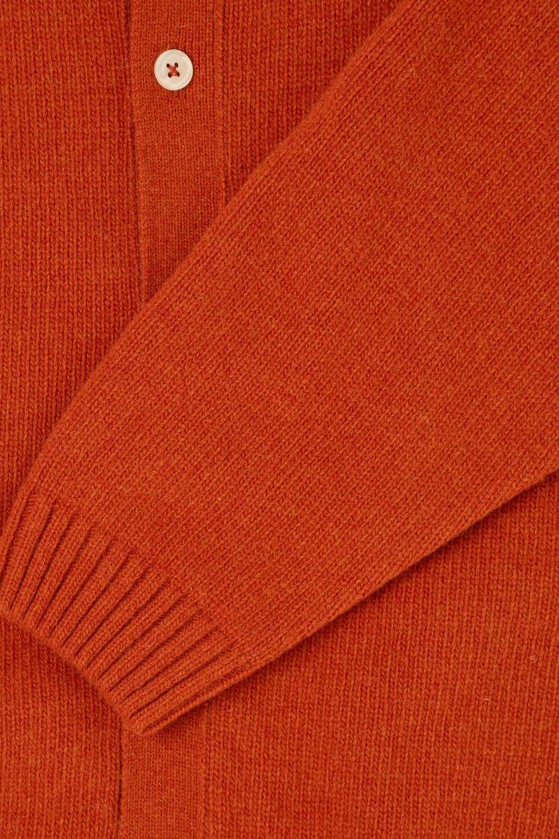 Edwin Mars Polo Cardigan (Orange) - Image 4