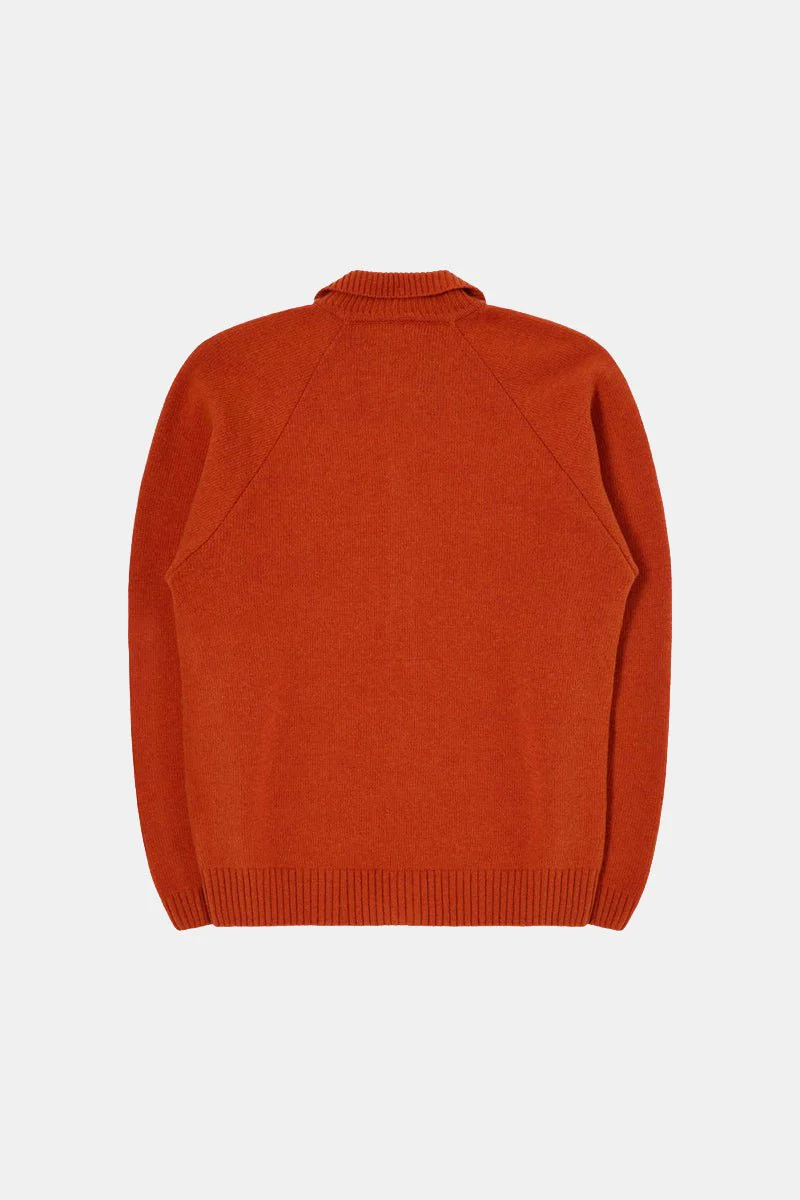 Edwin Mars Polo Cardigan (Orange) - Image 6