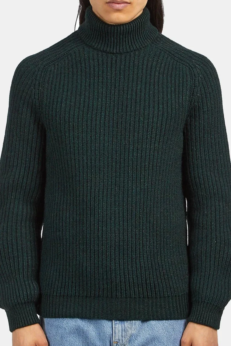 Edwin Roni High Collar Sweatshirt (Kombu Green) - Image 5
