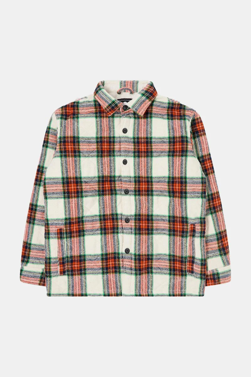 Edwin Sven Heavy Lined Shirt (White/Red) - Image 2