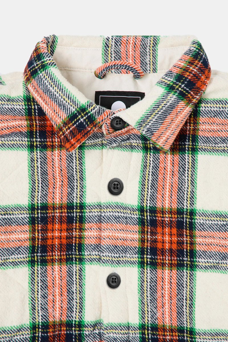 Edwin Sven Heavy Lined Shirt (White/Red) - Image 4
