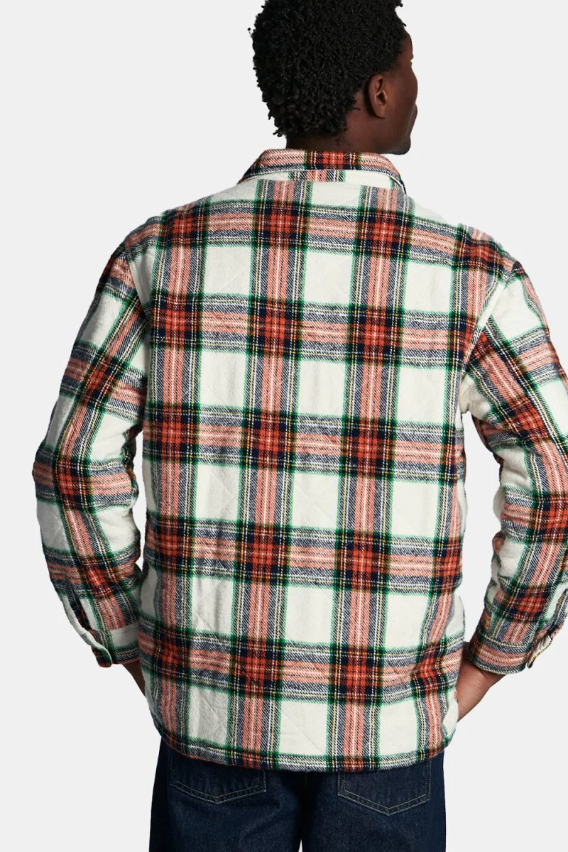 Edwin Sven Heavy Lined Shirt (White/Red) - Image 6