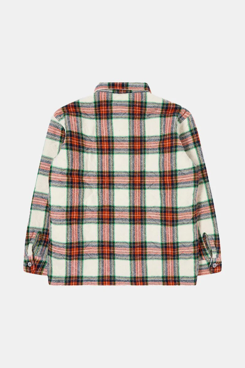 Edwin Sven Heavy Lined Shirt (White/Red) - Image 7