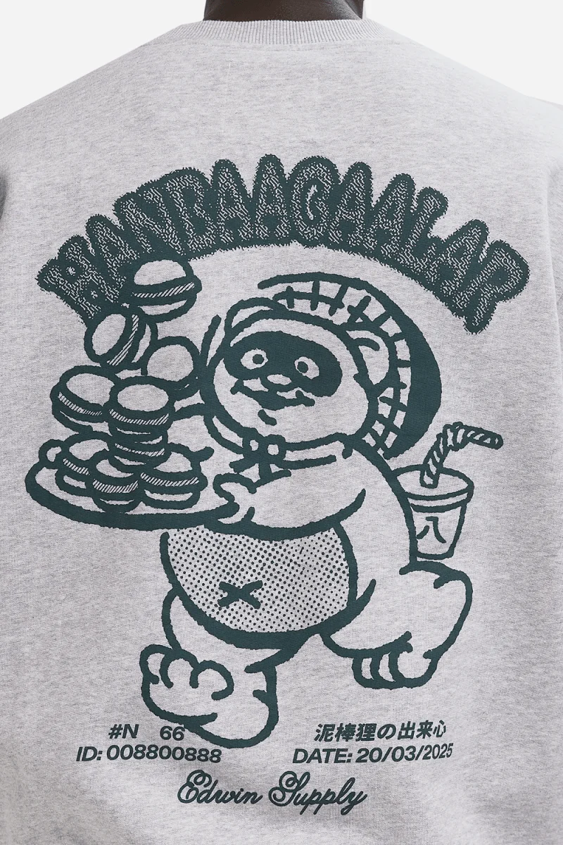 Edwin Tanuki Sweat Sweat (Grey Marl) - Image 5