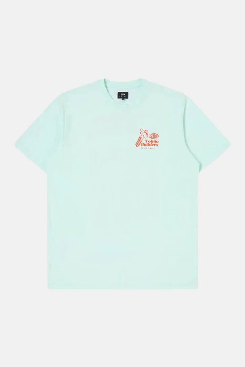 Edwin Tokyo Builders T-Shirt (Bleached Aqua) - Image 4