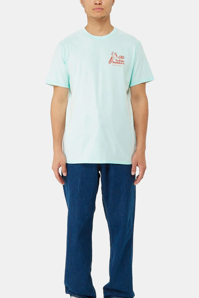 Edwin Tokyo Builders T-Shirt (Bleached Aqua) - Image 7