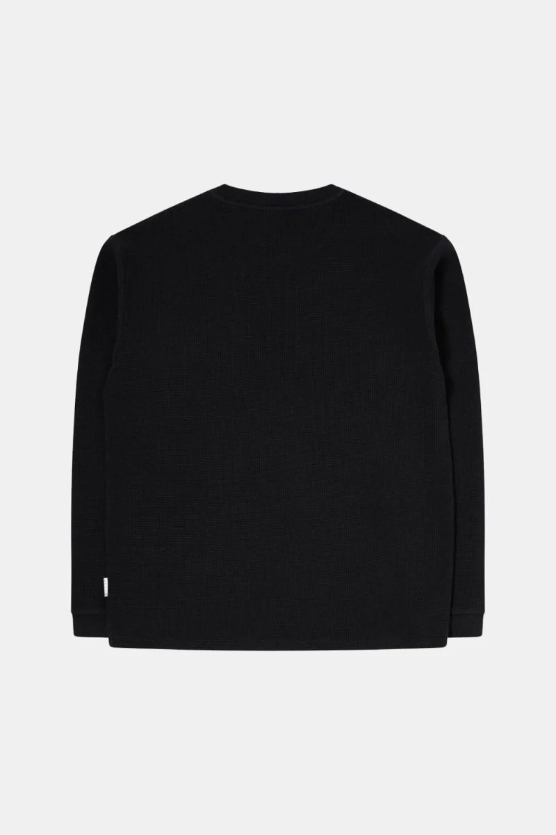 Edwin Waffle Dizzy II Long Sleeve T-shirt (Black) - Image 3