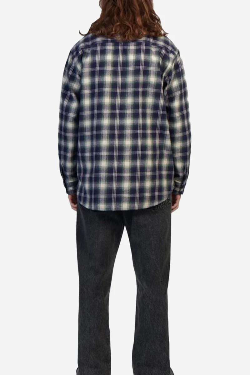 Edwin Work Long Sleeve Shirt (Navy/Green) - Image 2