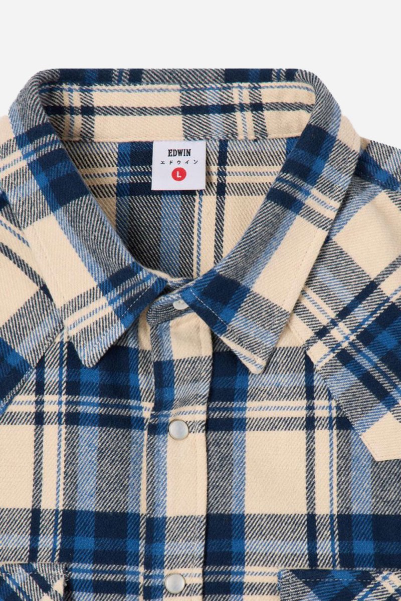 Edwin Work Long Sleeve Shirt (Navy/Green) - Image 7