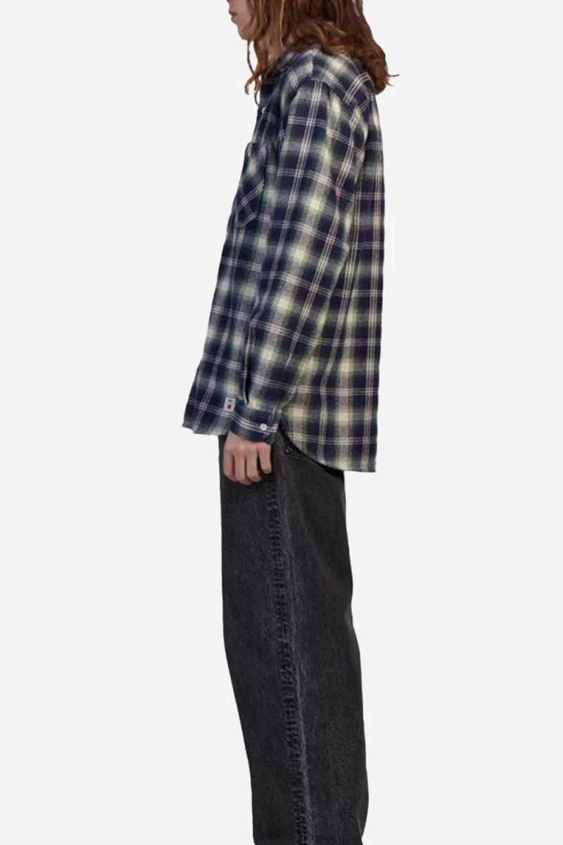 Edwin Work Long Sleeve Shirt (Navy/Green) - Image 8
