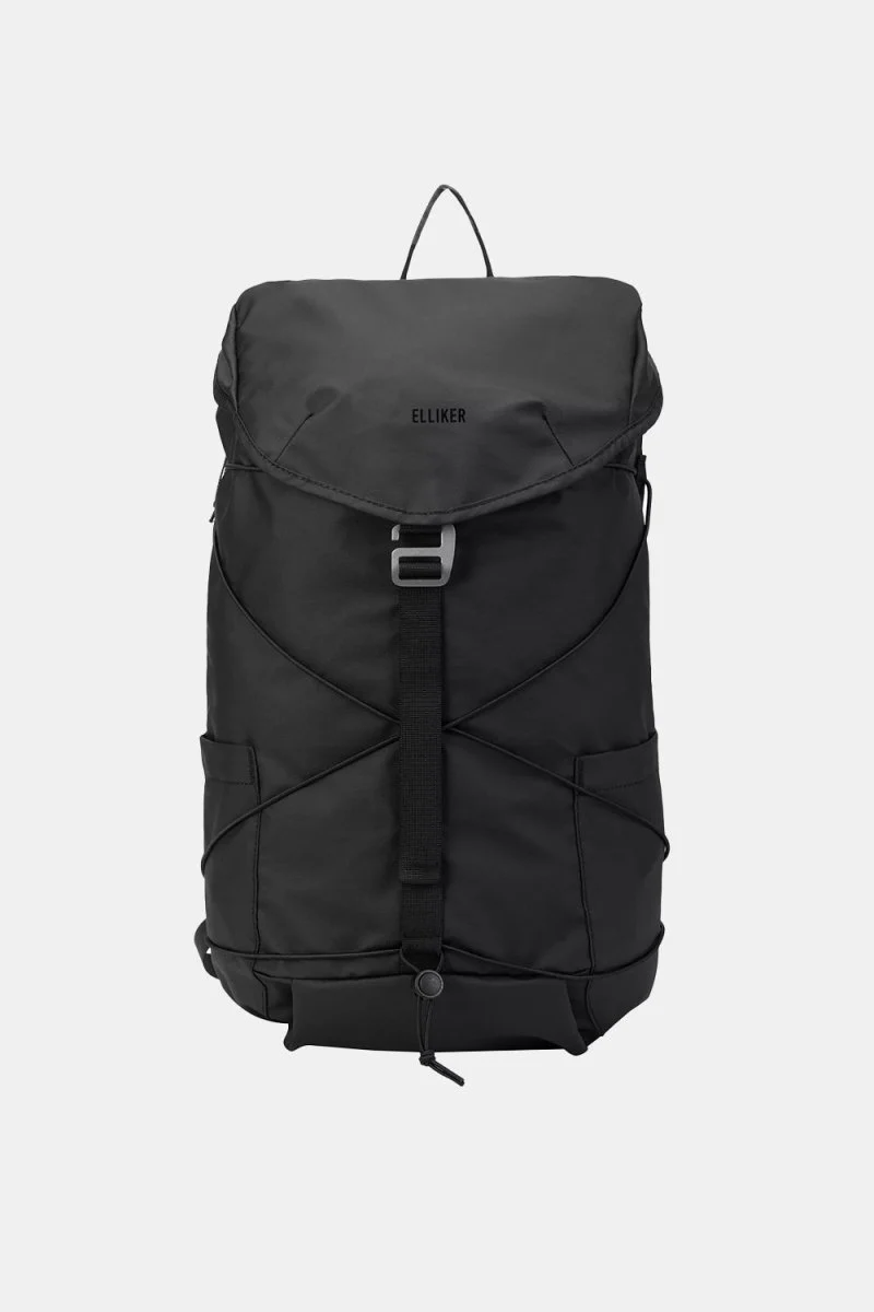 Elliker Wharfe Flap Over Backpack 22L (Black)
