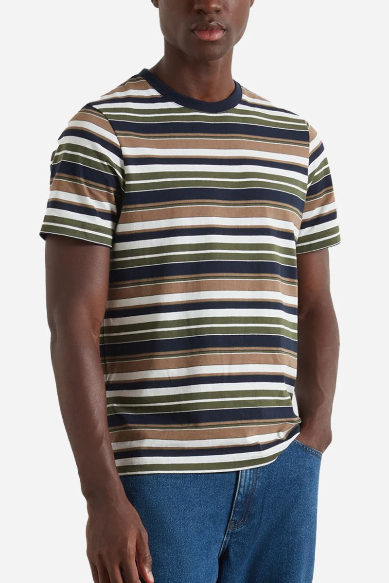 Farah Weir Stripe Short Sleeve T-Shirt (Rosemary)