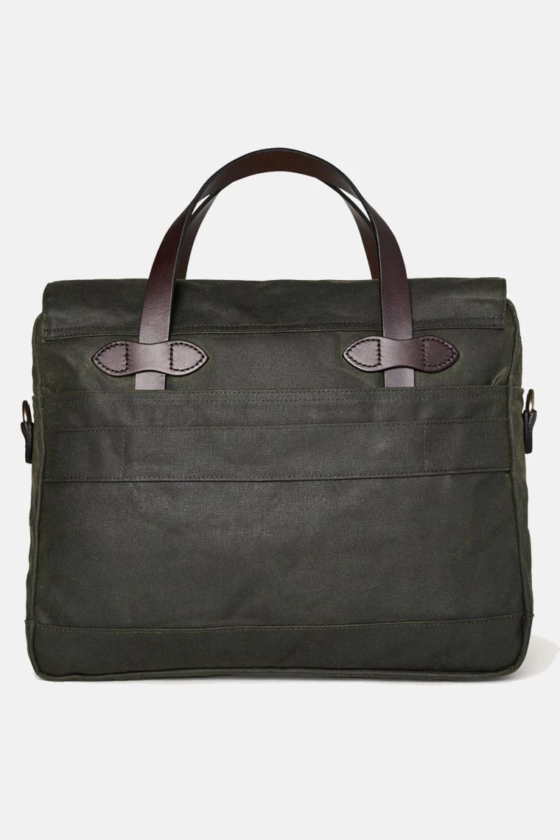 Filson 24-Hour Hour Tin Cloth Briefcase (Otter Green) - Image 9