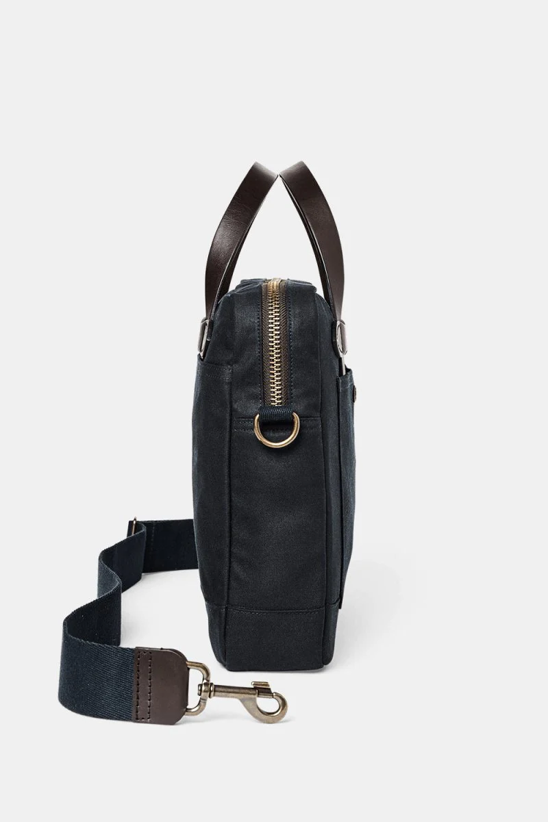 Filson Tin Cloth Compact Briefcase (Navy) - Image 6