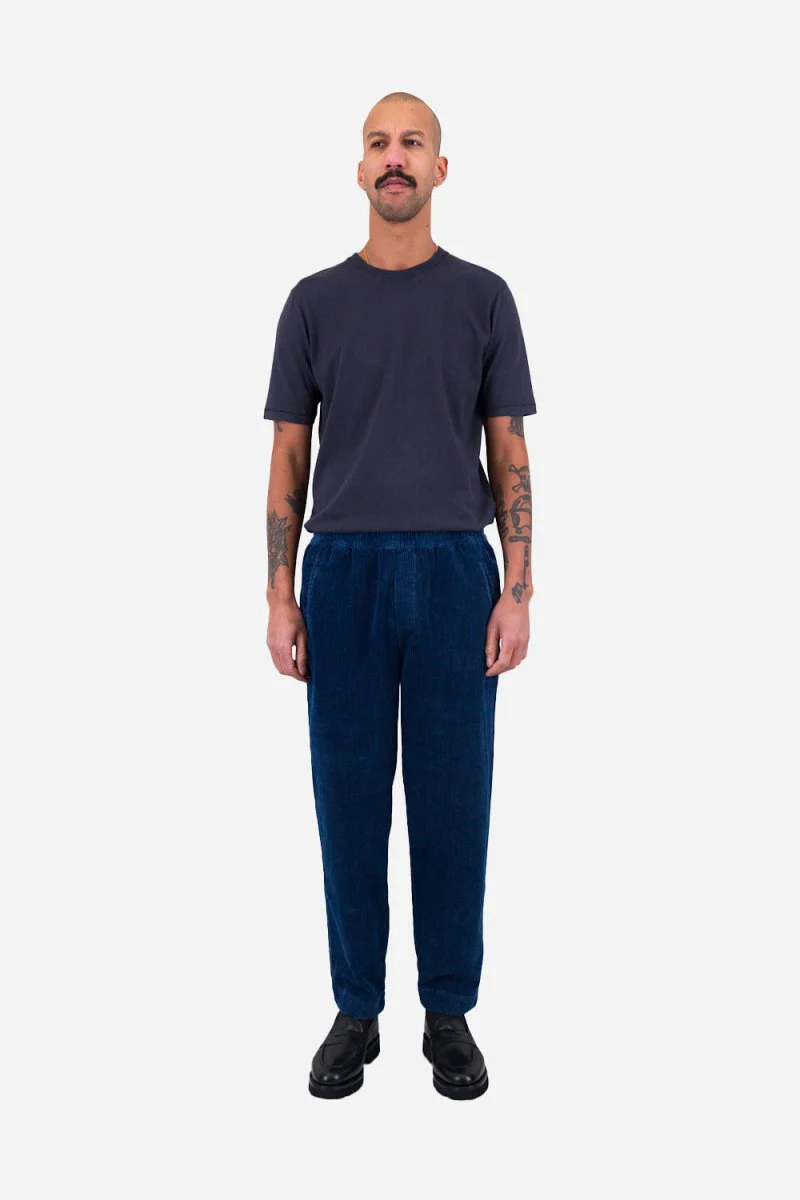 Folk Drawcord Assembly Pant (Washed Indigo Cord) - Image 3