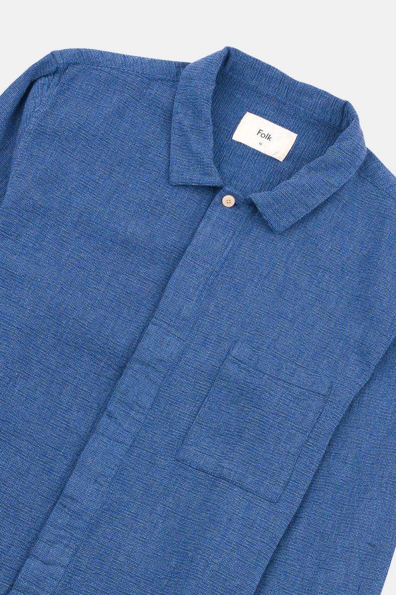 Folk Patch Shirt (Indigo Basketweave) - Image 2