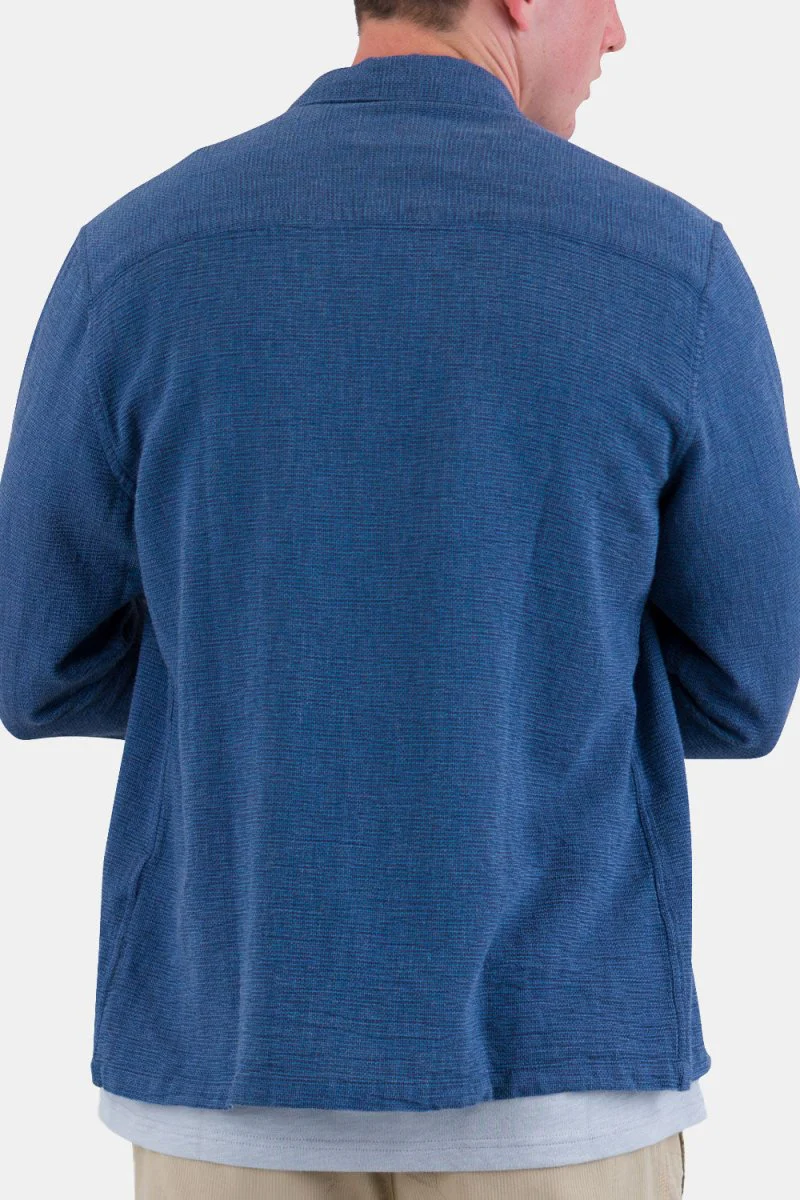 Folk Patch Shirt (Indigo Basketweave) - Image 3