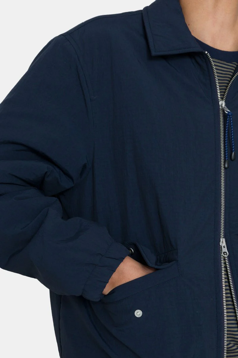 Folk Wadded Bomber Jacket (Navy Ripstop Nylon) - Image 4